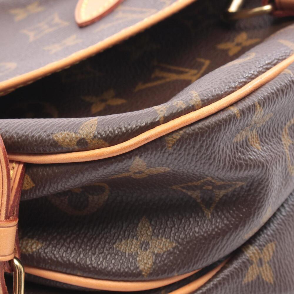 LOUIS VUITTON Authentic Brown Monogram Leather Shoulder Bag - Picture 10 of 10